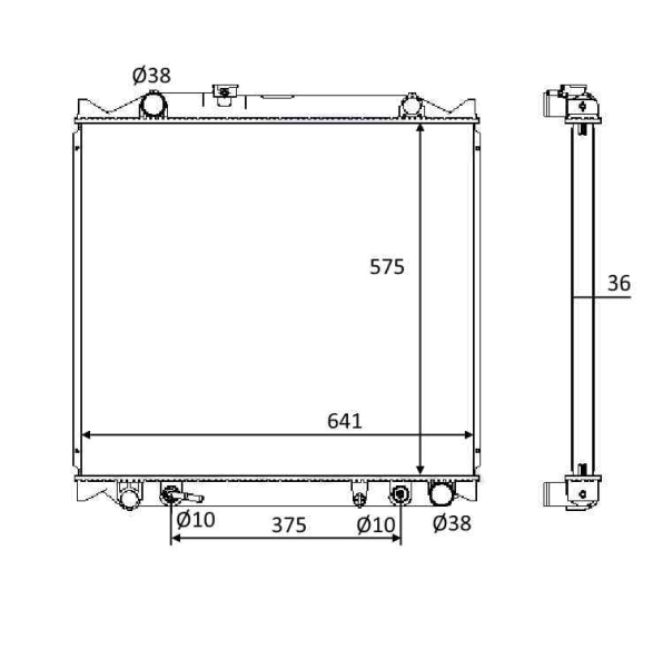 Radiator, engine cooling 58647
