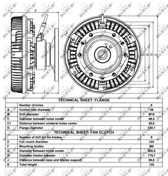 Kopling, kipas radiator 49016