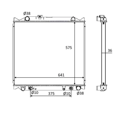 Radiator, engine cooling 58647