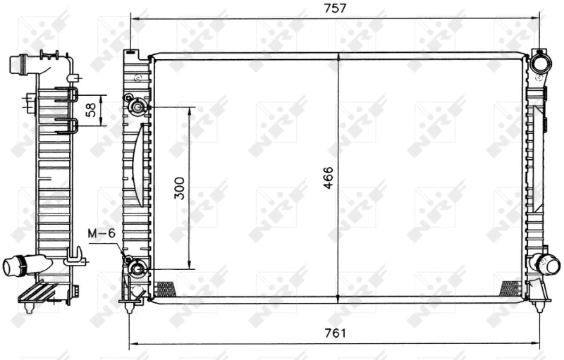 Radiator, engine cooling 51586