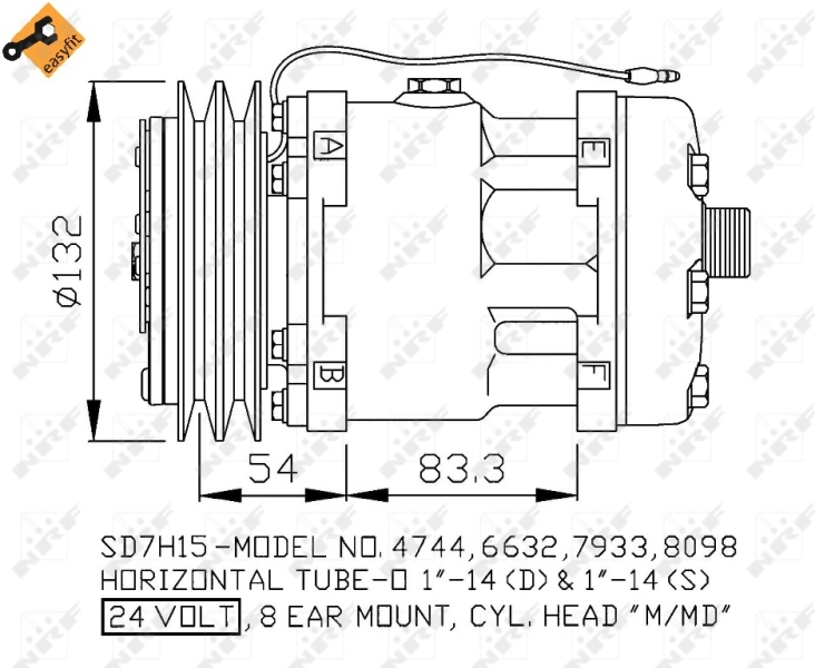 Compressor, air conditioning EASY FIT 32135