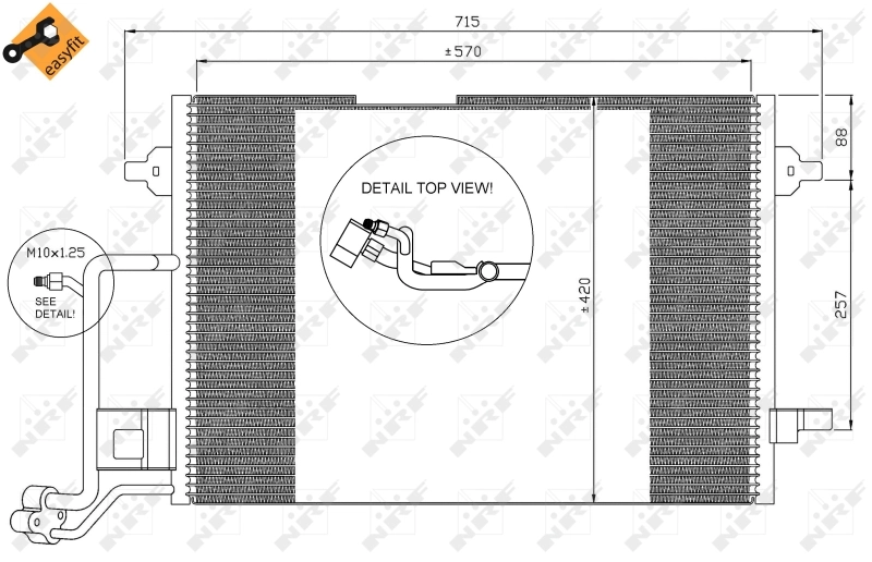 Condenser, air conditioning EASY FIT 35308