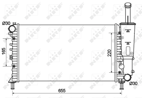Radiator, engine cooling 53124