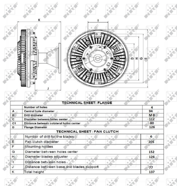 NRF 49161 Clutch, radiator fan
