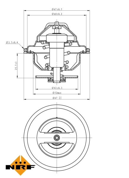 NRF 725188 Thermostat, coolant