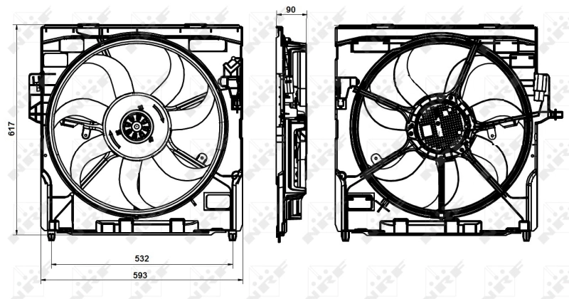 NRF 47864 Fan, engine cooling