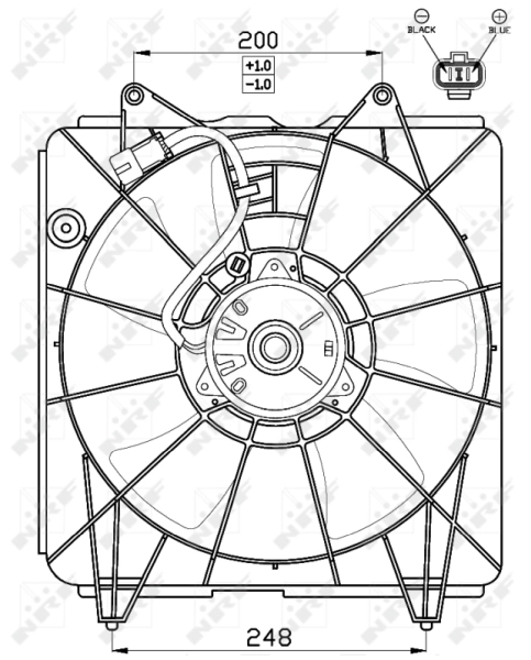 NRF 47545 Fan, engine cooling