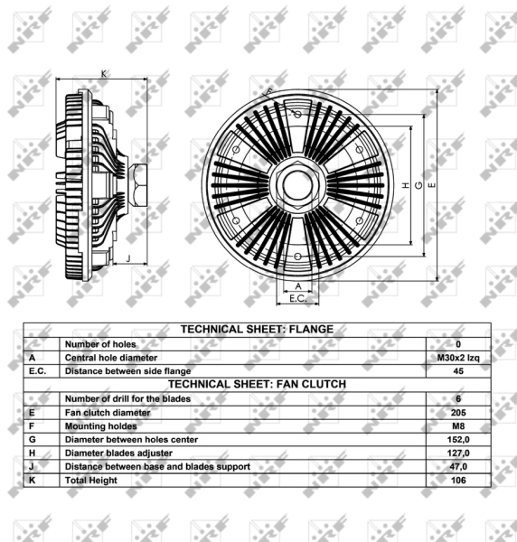 Clutch, radiator fan 49045