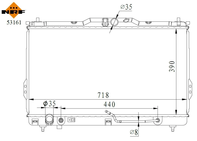 Radiator, engine cooling 53161
