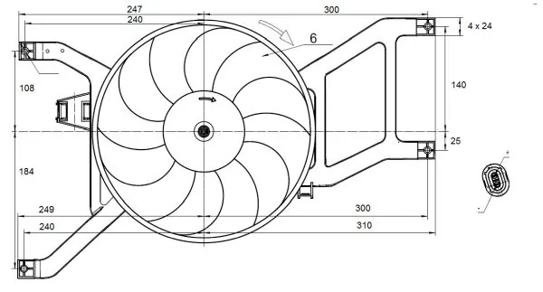 Fan, engine cooling 470132