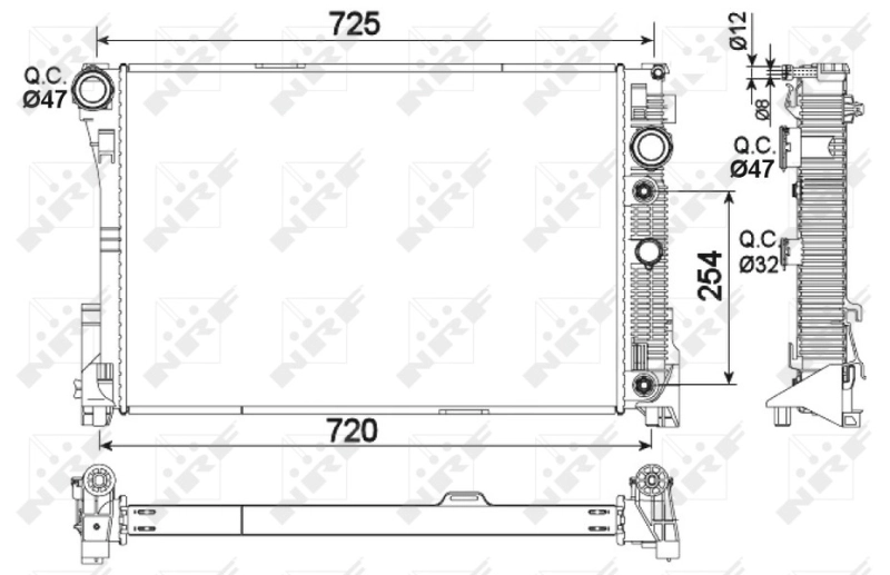 Radiator, engine cooling 53968