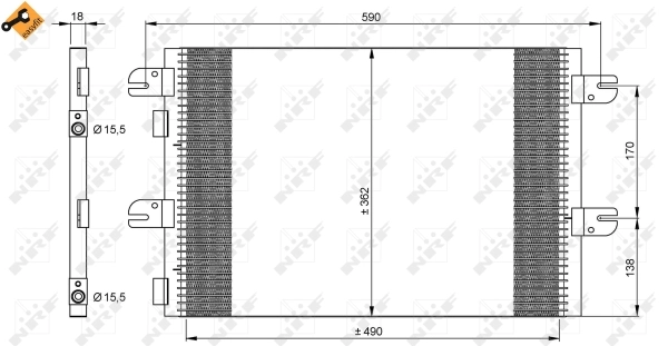 NRF 35792 Condenser, air conditioning