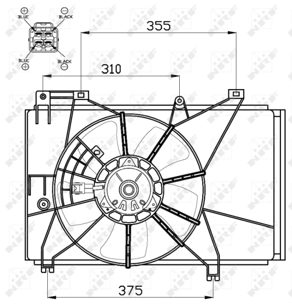 Fan, engine cooling 47551