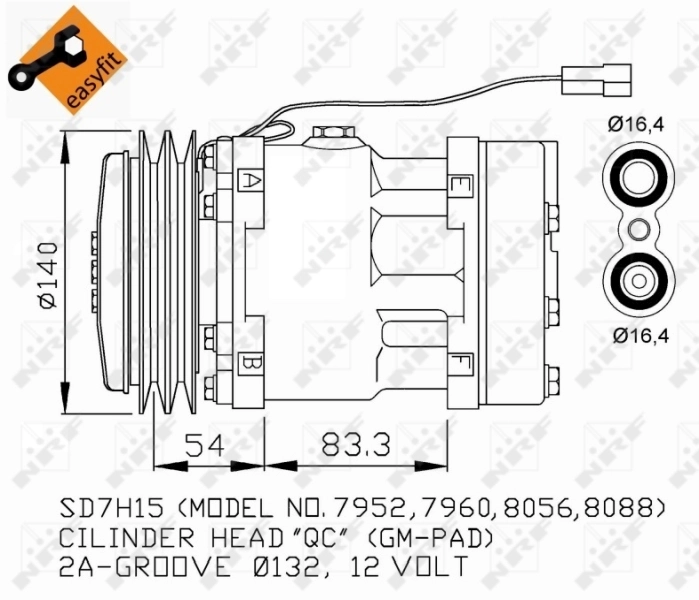 Compressor, air conditioning EASY FIT 32274