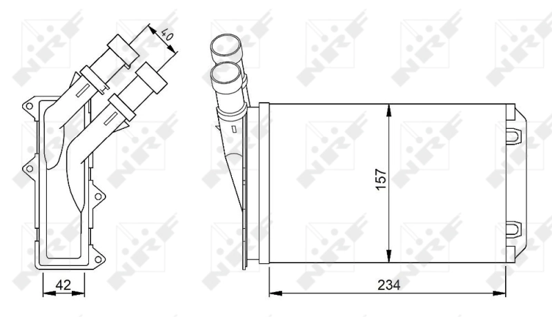 Heat Exchanger, interior heating 54308