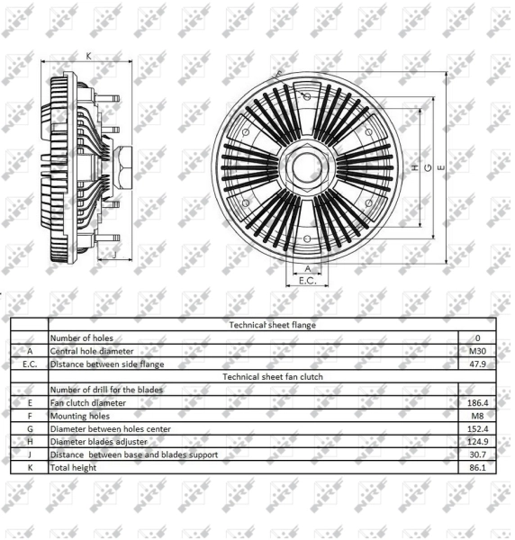 NRF 49422 Clutch, radiator fan