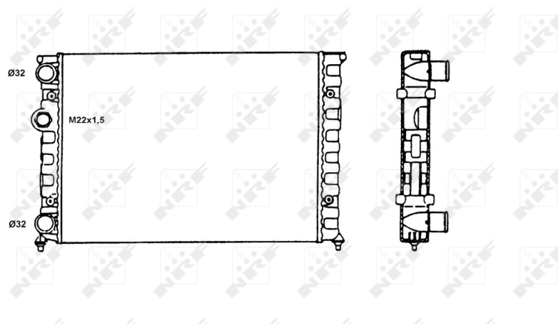 Radiator, engine cooling 58819