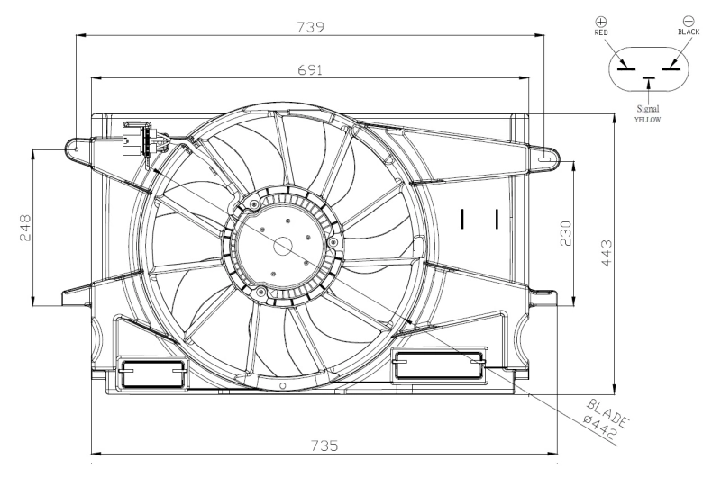 Fan, engine cooling 47947