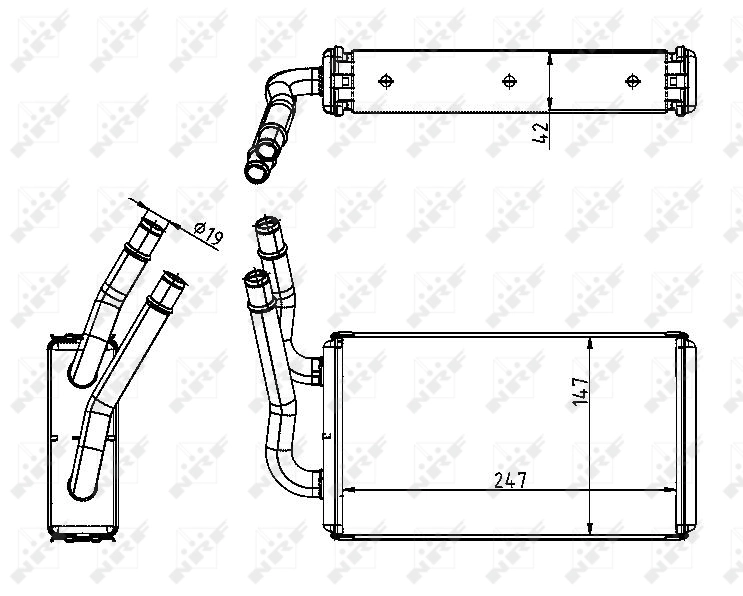 Heat Exchanger, interior heating 54228