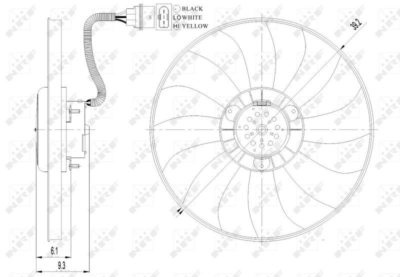 Fan, engine cooling 47410