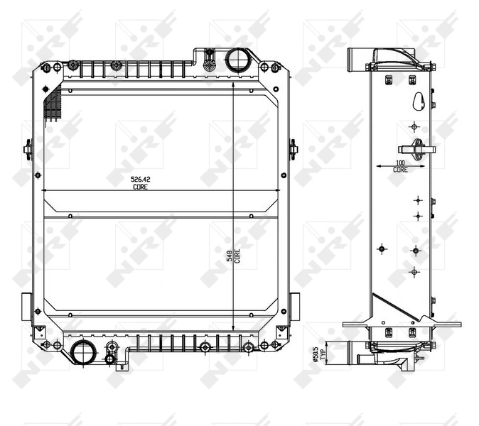 NRF 54072 Radiator, engine cooling