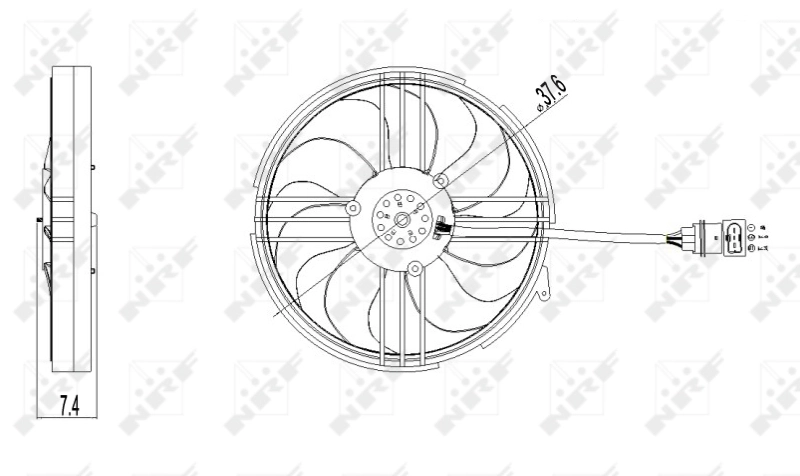 NRF 47409 Fan, engine cooling