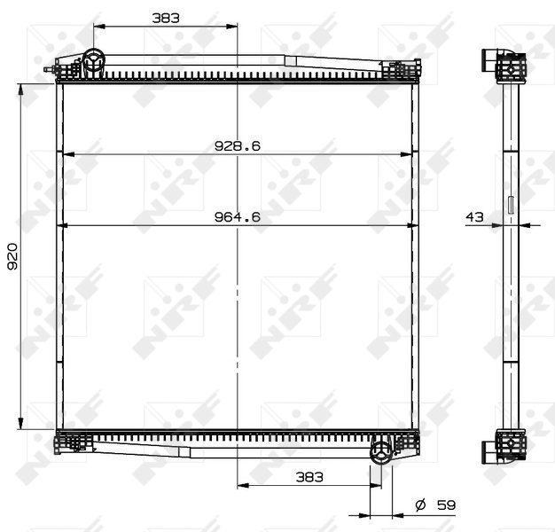 Radiator, engine cooling 509770