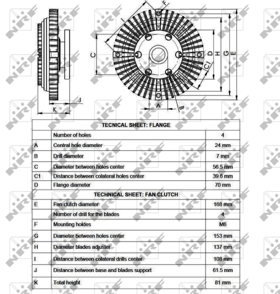 NRF 49550 Clutch, radiator fan