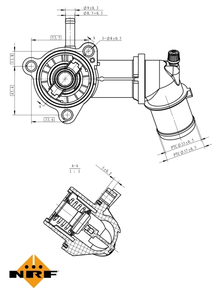 Thermostat, coolant EASY FIT 725164