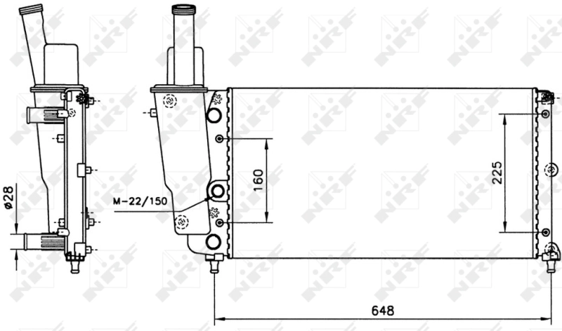 Radiator, engine cooling 58072