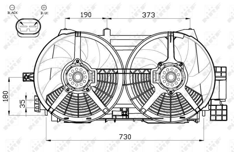 Fan, engine cooling 47556