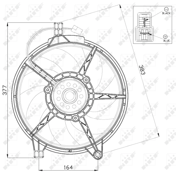 NRF 47445 Fan, engine cooling
