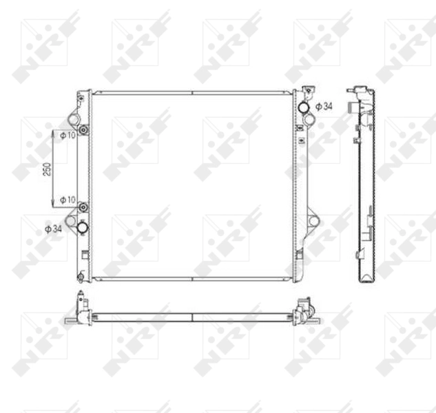 Radiator, engine cooling EASY FIT 53568