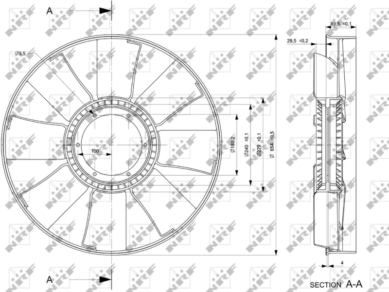 NRF 49842 Fan Wheel, engine cooling
