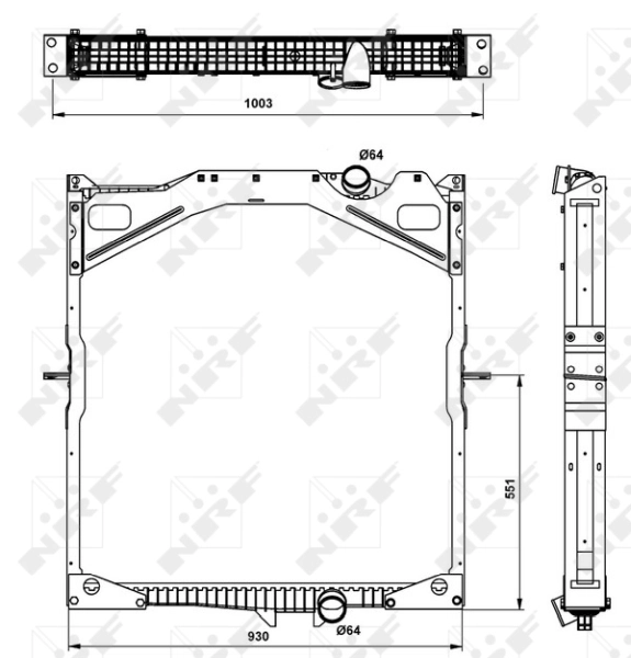 Radiator, engine cooling 509702