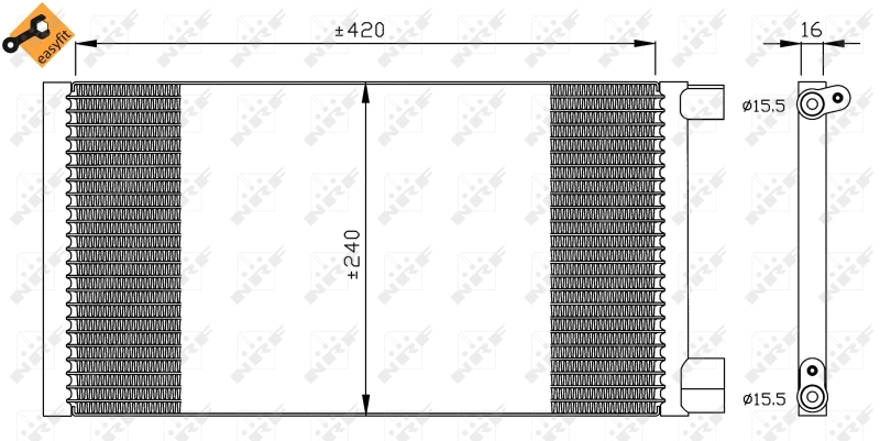 Condenser, air conditioning EASY FIT 35487