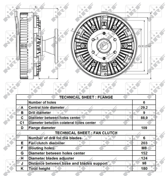 NRF 49432 Clutch, radiator fan