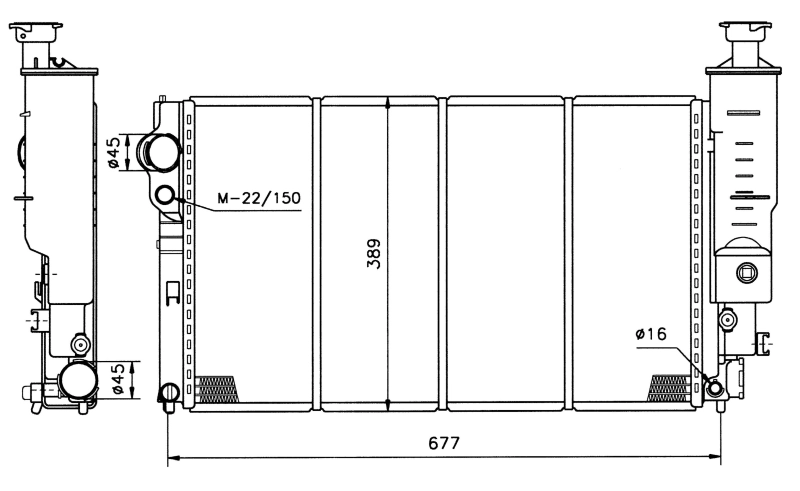 Radiator, engine cooling EASY FIT 50400