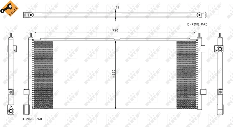 NRF 35891 Condenser, air conditioning