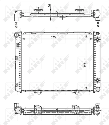 Radiator, engine cooling EASY FIT 53866