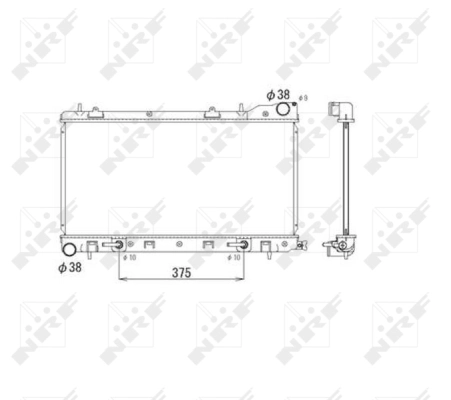 Radiator, engine cooling 53596