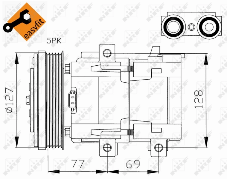 NRF 32061G Compressor, air conditioning