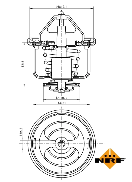 Thermostat, coolant EASY FIT 725026