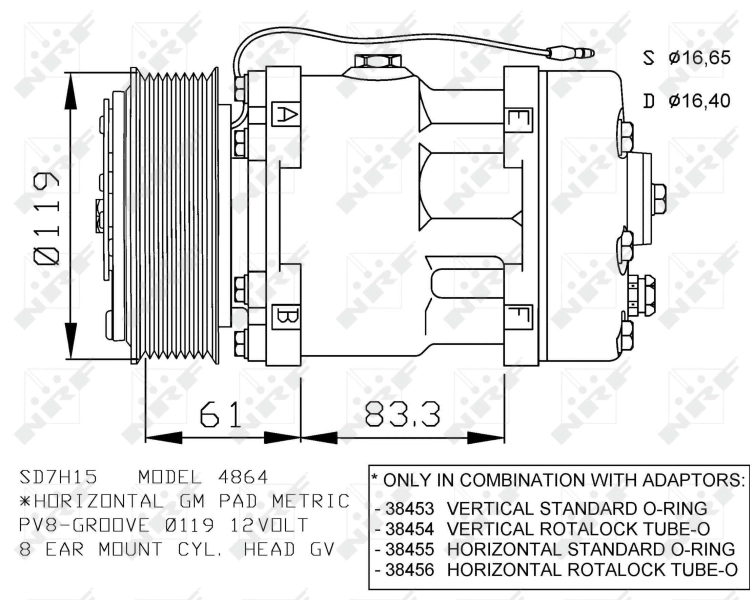 NRF 32286 Compressor, air conditioning