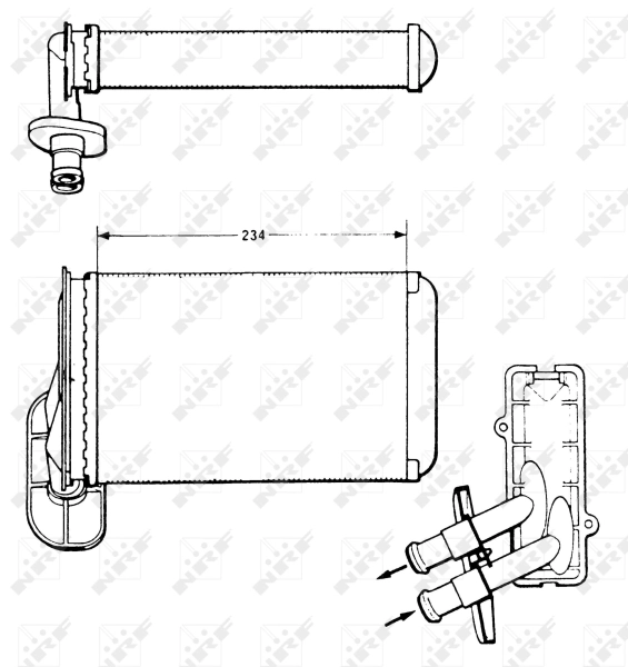 Heat Exchanger, interior heating EASY FIT 58622