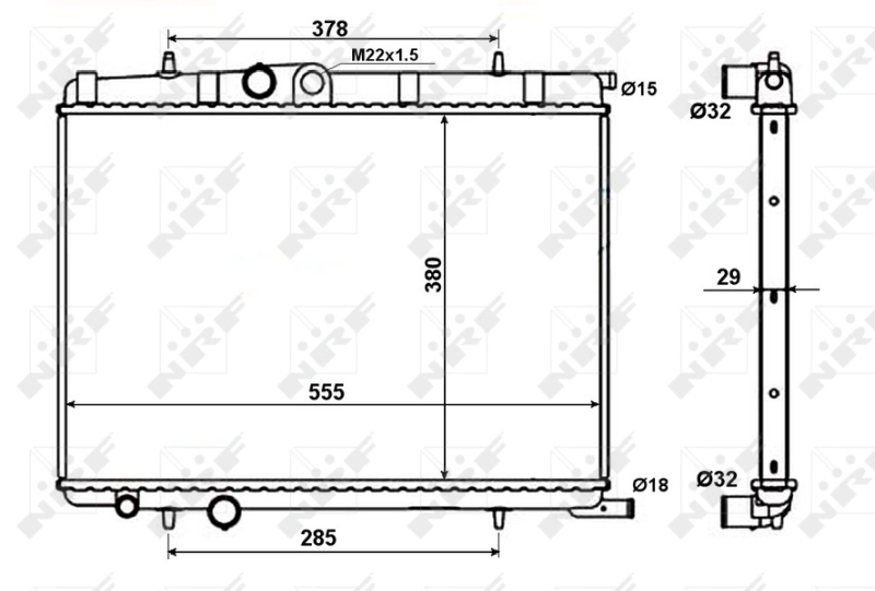 Radiator, engine cooling EASY FIT 56021