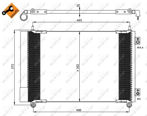 Condenser, air conditioning EASY FIT 35899