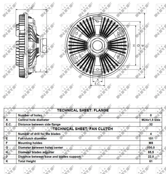 NRF 49124 Clutch, radiator fan