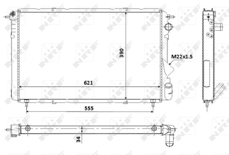 NRF 58901 Radiator, engine cooling