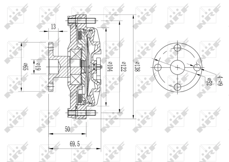 NRF 49652 Clutch, radiator fan